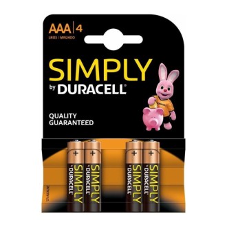 Duracell batterij alkaline AAA 4-blister